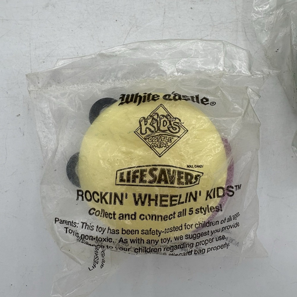 Vintage White Castle Kids Toys 1990s 3 Rockin' Wheelin' 1 Dino Sealed Lot of 4 - Picture 3 of 6